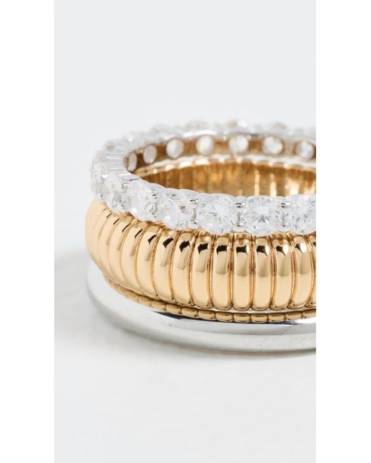 Shashi White Roux Ring Set