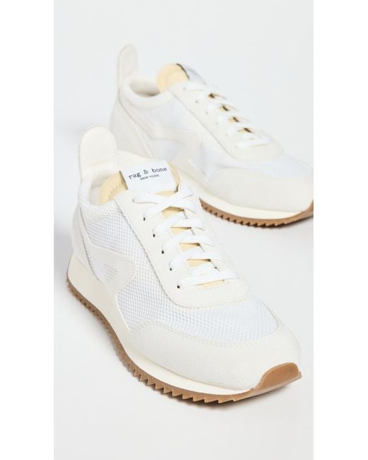 Rag & Bone White Retro Runner Mesh Sneakers