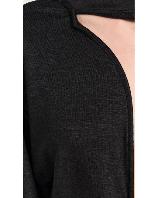 Victoria Beckham Black Frame Cut-out T-shirt Dress