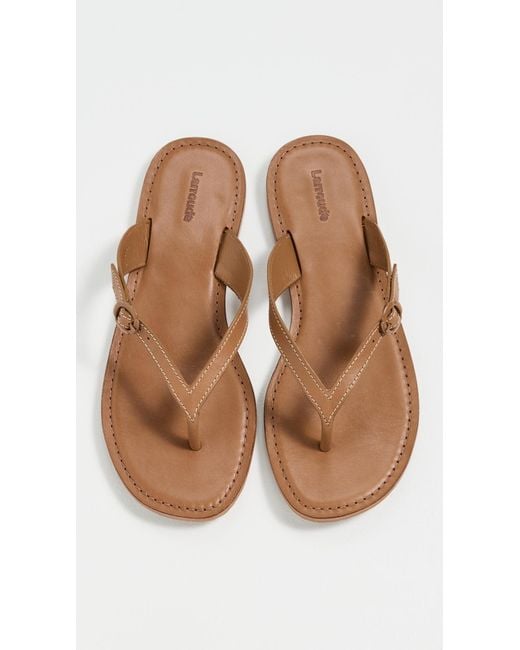 Larroude Black Mary Kate Flat Sandals