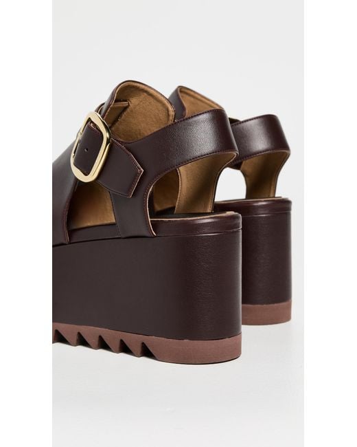 Stella McCartney Brown Elyse Alter Mat Sandals