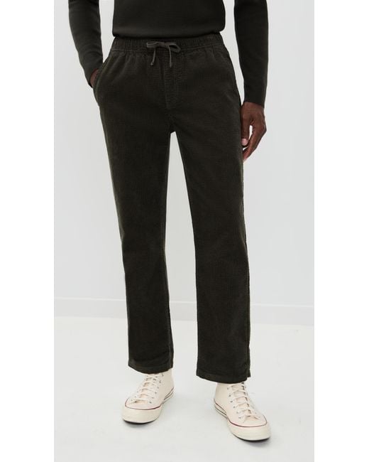 Katin Black Ward Textured Corduroy Pants for men