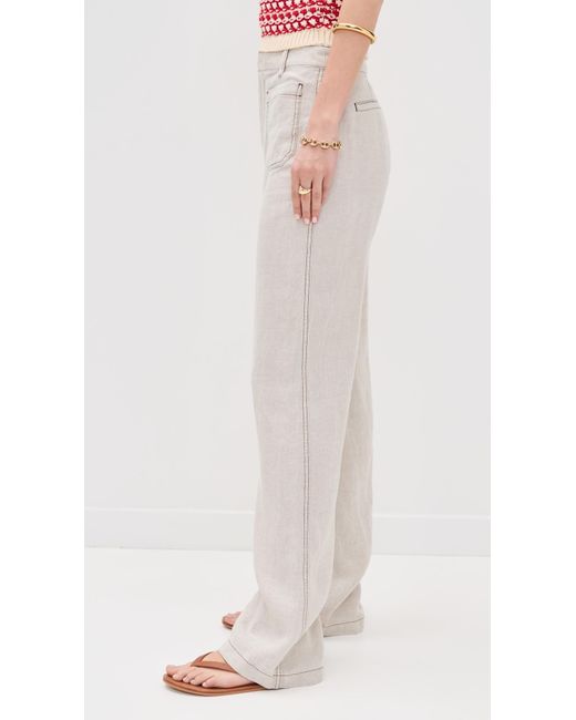 Madewell White Patch Pocket Flare Pants