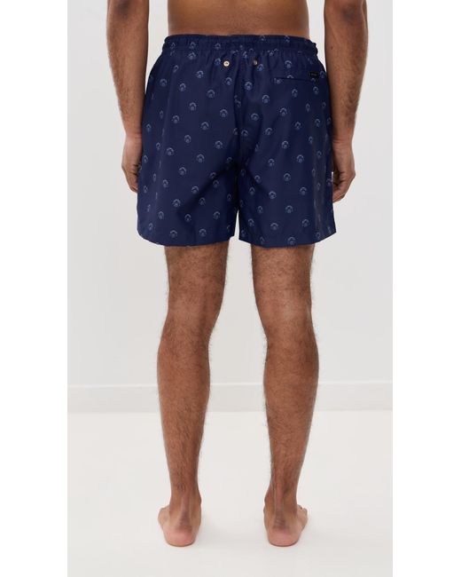 Ancora Blue Nebulic Swim Trunks 5.5 for men