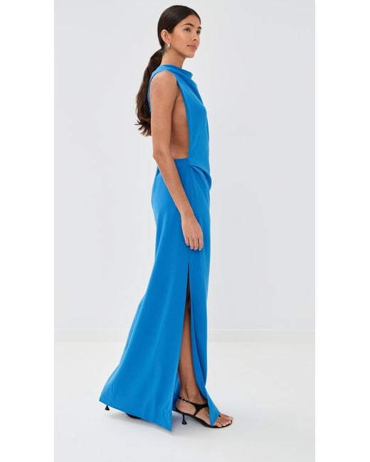 Proenza Schouler Faye Backless Twist Back Dress in Blue | Lyst