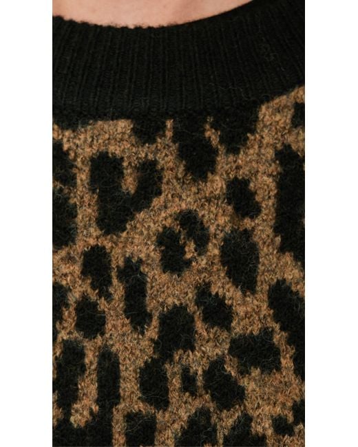 Le Bos Black Cheetah Pullover