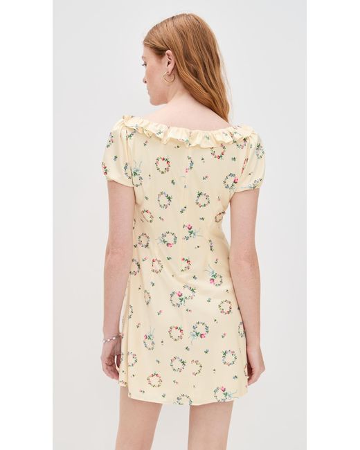 jaida mini dress For Love & Lemons Jaida Mini Dress | Yellow/Floral | Size L