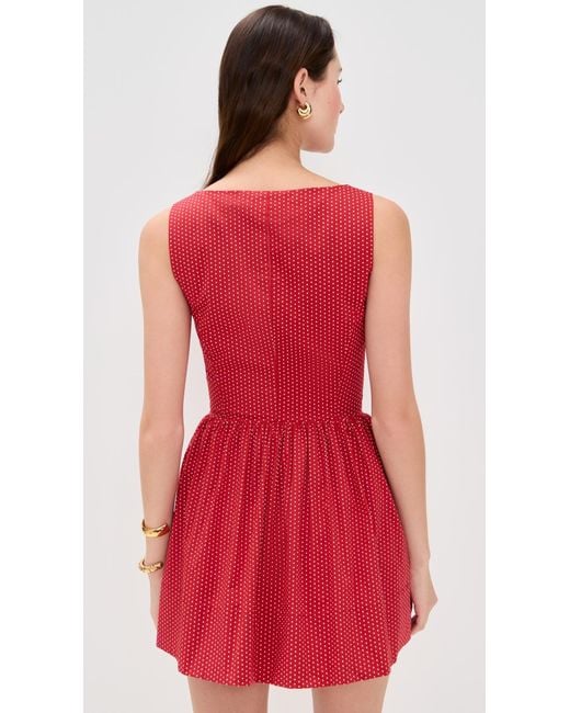 Frankie's Bikinis Charlotte Poplin Dress in Red | Lyst