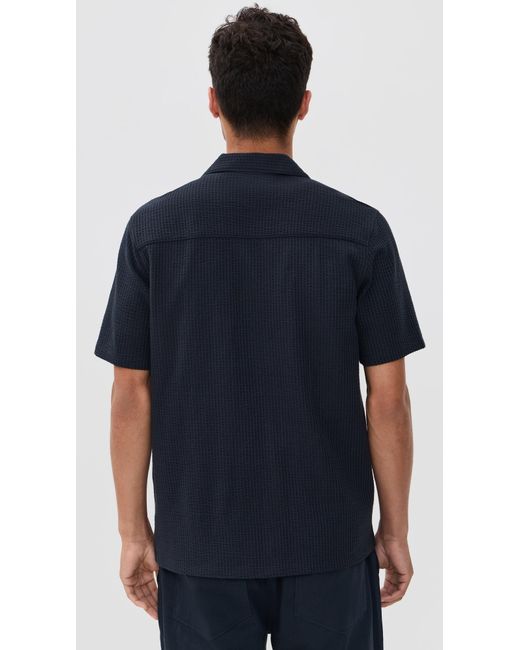 Vince Blue Seersucker Cabana Shirt for men