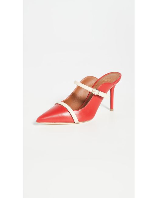 Malone Souliers Red Melody Mules 85mm