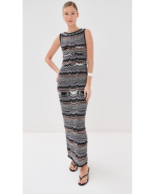 Missoni Multicolor Sleeveless Long Dress