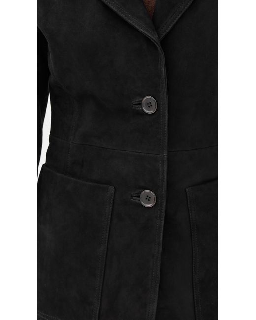 Rohe Black Suede Cinched Blazer