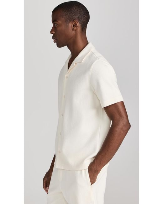 Vince Natural Boucle Button Down Shirt for men