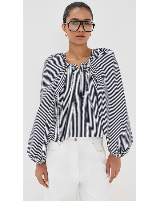 Nackiyé Gray Grand Bazaar Mini Top B & W Stripe