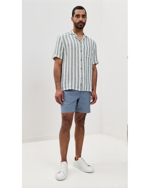 Faherty Brand Blue Essential Drawstring Shorts for men