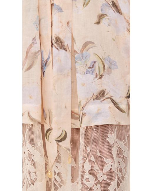 Zimmermann Natural Cascadian Lace Slip Dress