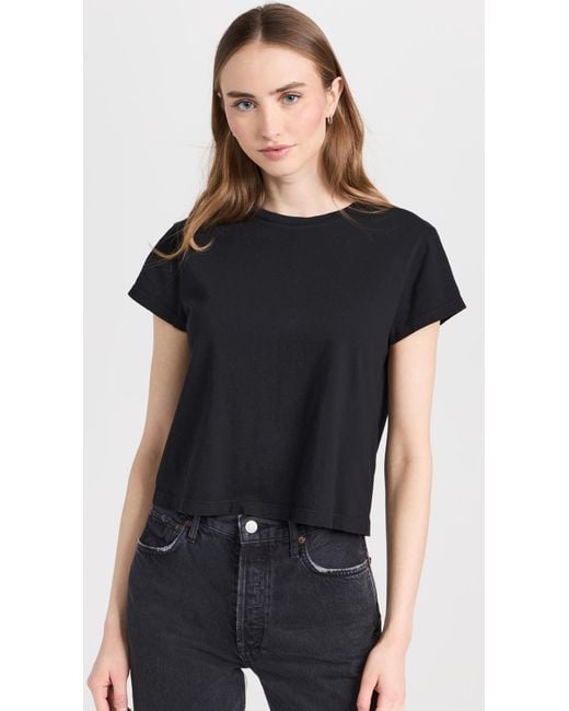 Agolde Black Adine Shunken Tee