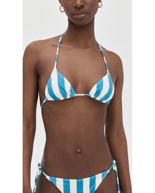 Solid & Striped Blue The Iris Bikini Top