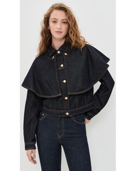 Line & Dot Black Roxie Cape Jacket