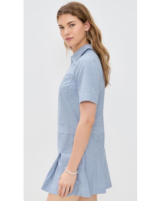 ALIGNE Blue Yolanda Gingham Mini Dress
