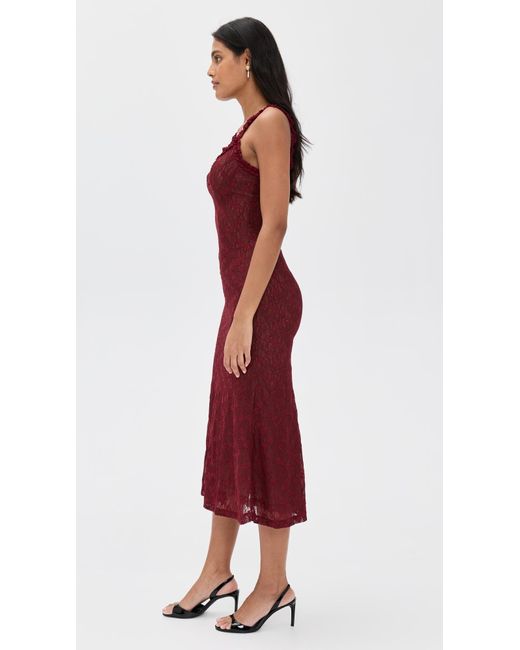forever 21 lace back dress Satin Lace-Panel Maxi Dress YELLOW / XL