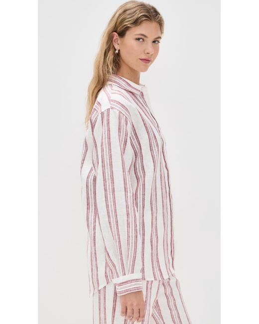 Reformation Multicolor Eli Oversized Linen Shirt