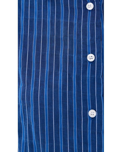 Le Bos Blue Kali Tie Back Button Down