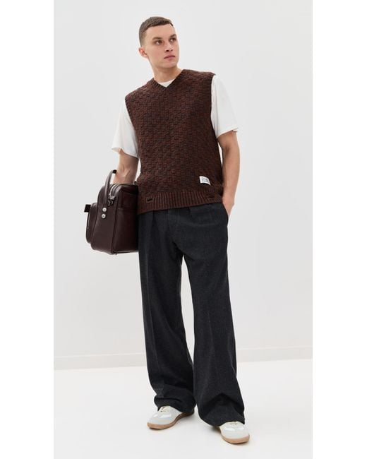 Maison Margiela Black Pleated Dress Pants for men