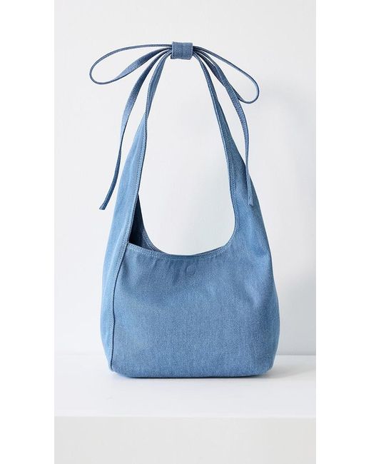 Reformation Blue Small Vittoria Shoulder Bag