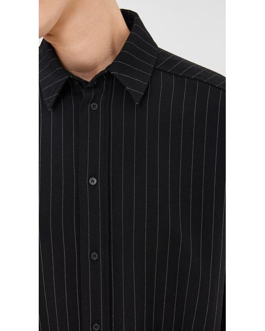 Wardrobe NYC Black Wardrobe. Nyc Oversize Mini Shirt Dress