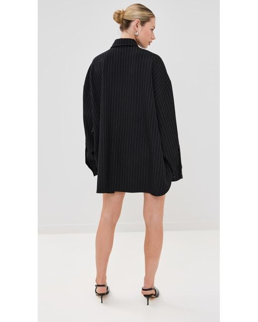 Wardrobe NYC Black Wardrobe. Nyc Oversize Mini Shirt Dress