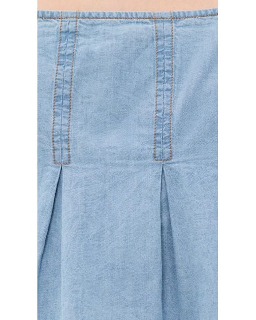 Ba&sh Blue Lucina Top