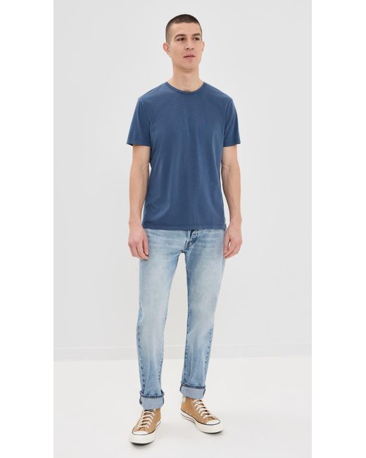 Marine Layer Blue Signature Sea Change Crew Tee for men