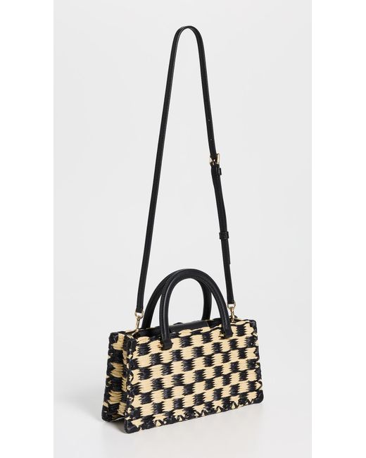 Tory Burch Black Ella Hand Crocheted Top Handle Bag