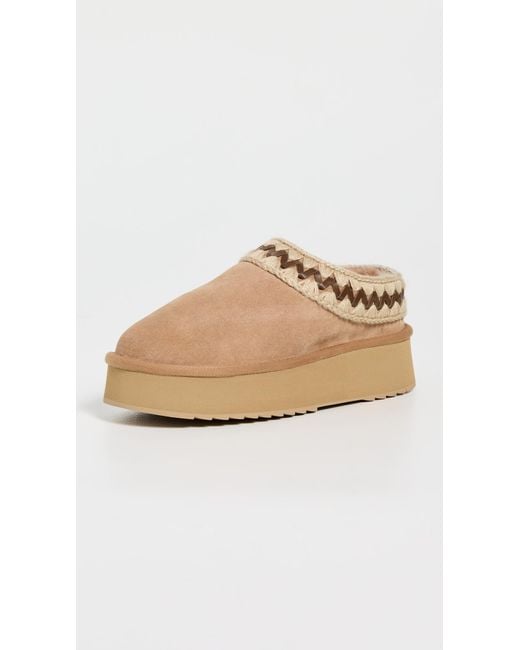 Mou Natural Platform Clogs