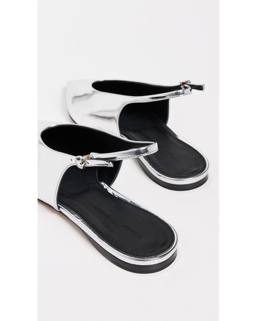 Proenza Schouler Black Slash Flat Slingbacks