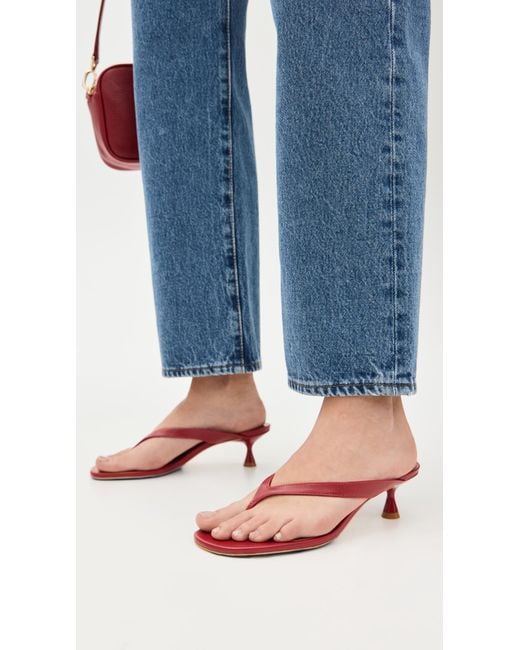 Reformation Red Sophie Heeled Sandals