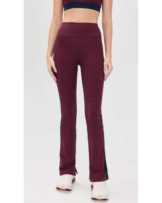 Beyond Yoga Red Spacedye Gemini Colorblock Side Slit Pants