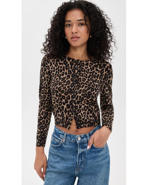 Reformation Black Bernadette Crew Cardigan