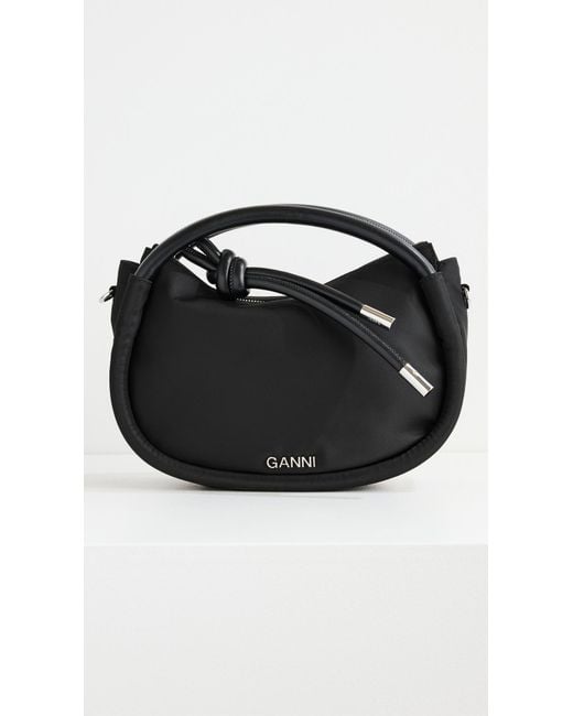 Ganni Knot Mini Bag in Black | Lyst Ganni Knot Mini Bag in Black | Lyst