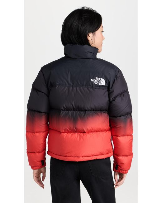 The North Face 96 Nupte Dip Dye Jacket Fiery Red Dip Dye Mall Print