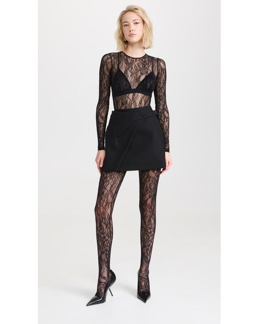 Wardrobe NYC Black Wardrobe. Nyc Lace Thong Bodysuit