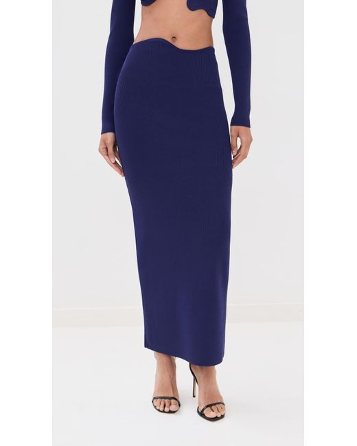 Christopher Esber Blue Maparadita Midi Skirt