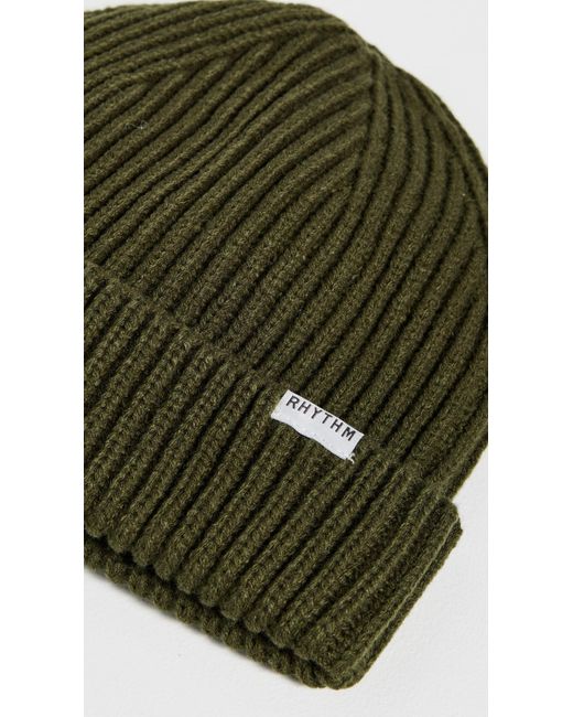 Rhythm Green Standard Beanie for men