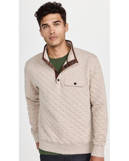 Faherty Epic Quilted Fleece Pullover in Natural for Men Lyst