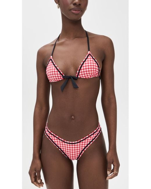 Frankie's Bikinis Red Dove Bikini Bottoms