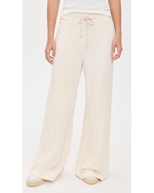 ÉTERNE White Drawstring Wide Leg Sweatpants
