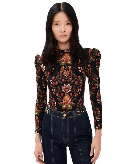 Farm Rio Black Thong Bodysuit