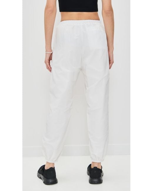 Eugenia Kim Love White Martina Tennis Warm-Up Pants With Ankle Side Zippers