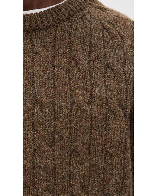 Howlin' By Morrison Brown Cable Guy Sweater for men